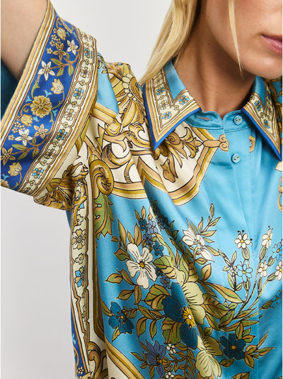 Cassie Silk Shirt Blue