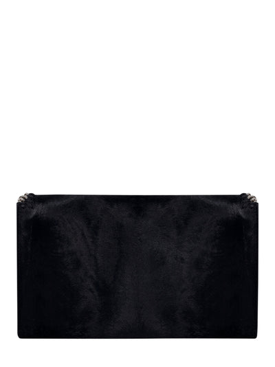 Falabella Wallet With Strap Silver Chain (Black)