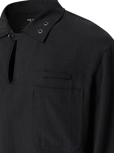 Herringbone Shirt Black