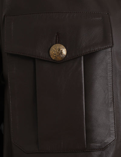 Luminosity Leather Shirt Espresso