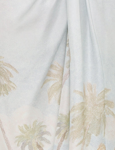 Sensory Drape Midi Skirt Dancer Print