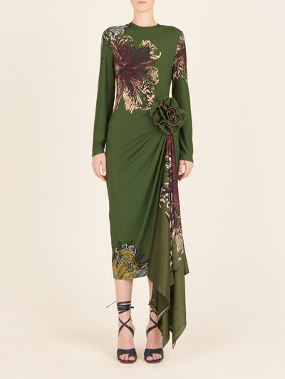 Ananya Dress Green Floral Print