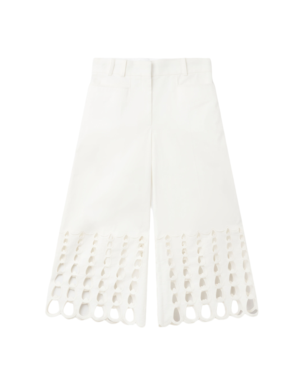 Cutwork Embroidered Trousers White