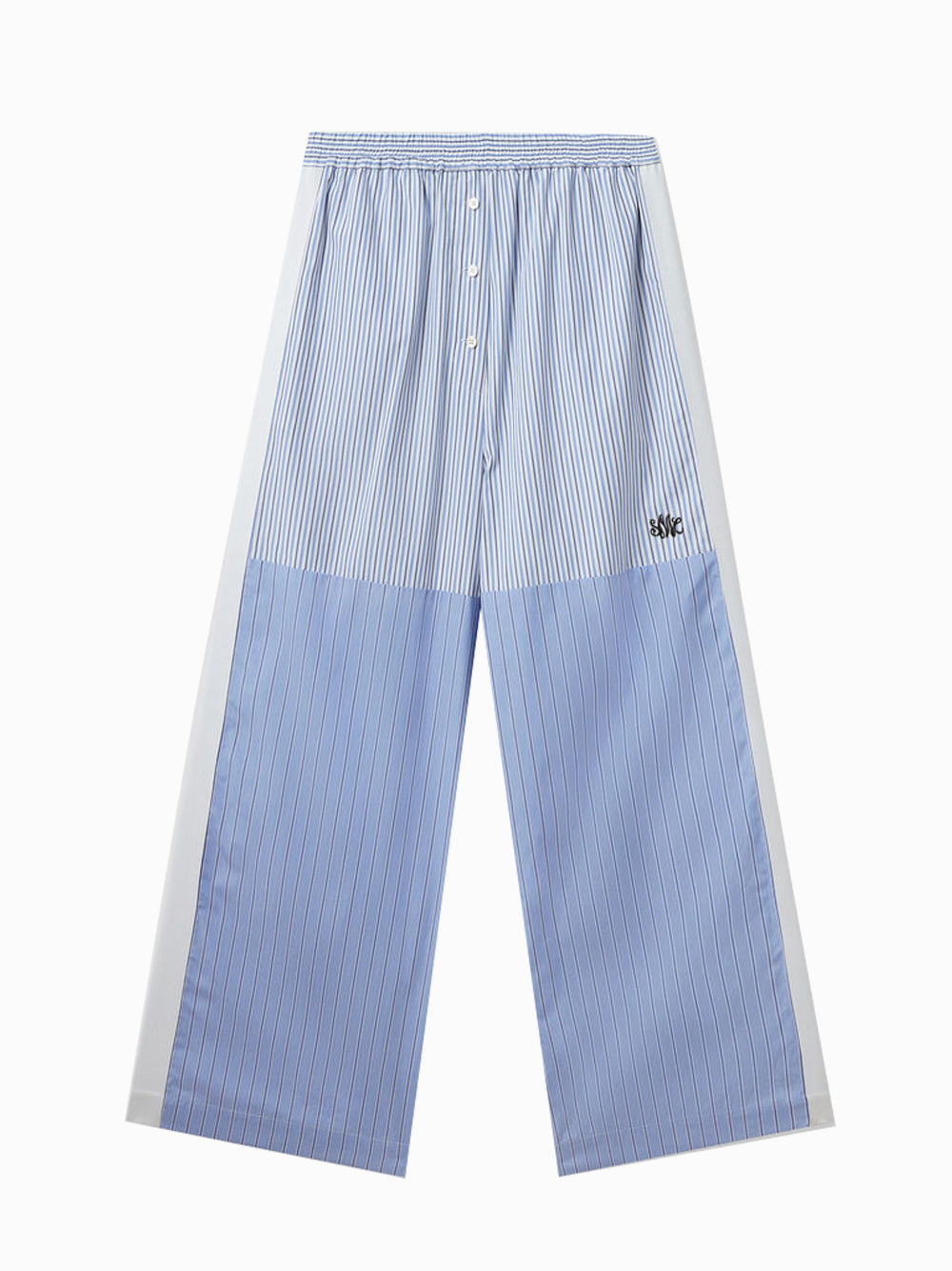 Striped Boyfriend Trousers Multi Blue