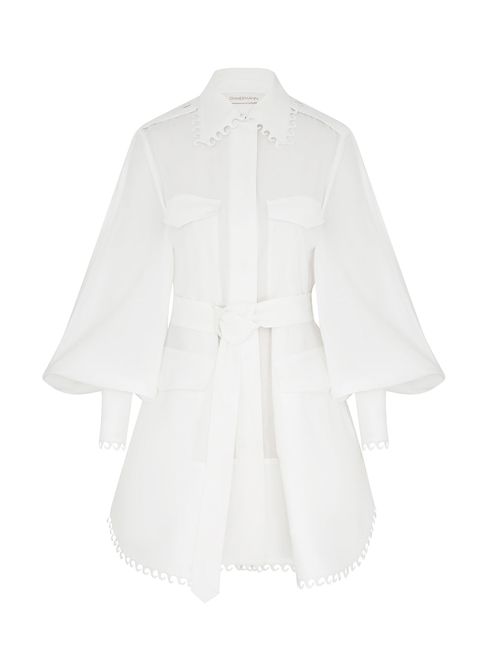 Illuminate Utility Mini Dress Ivory