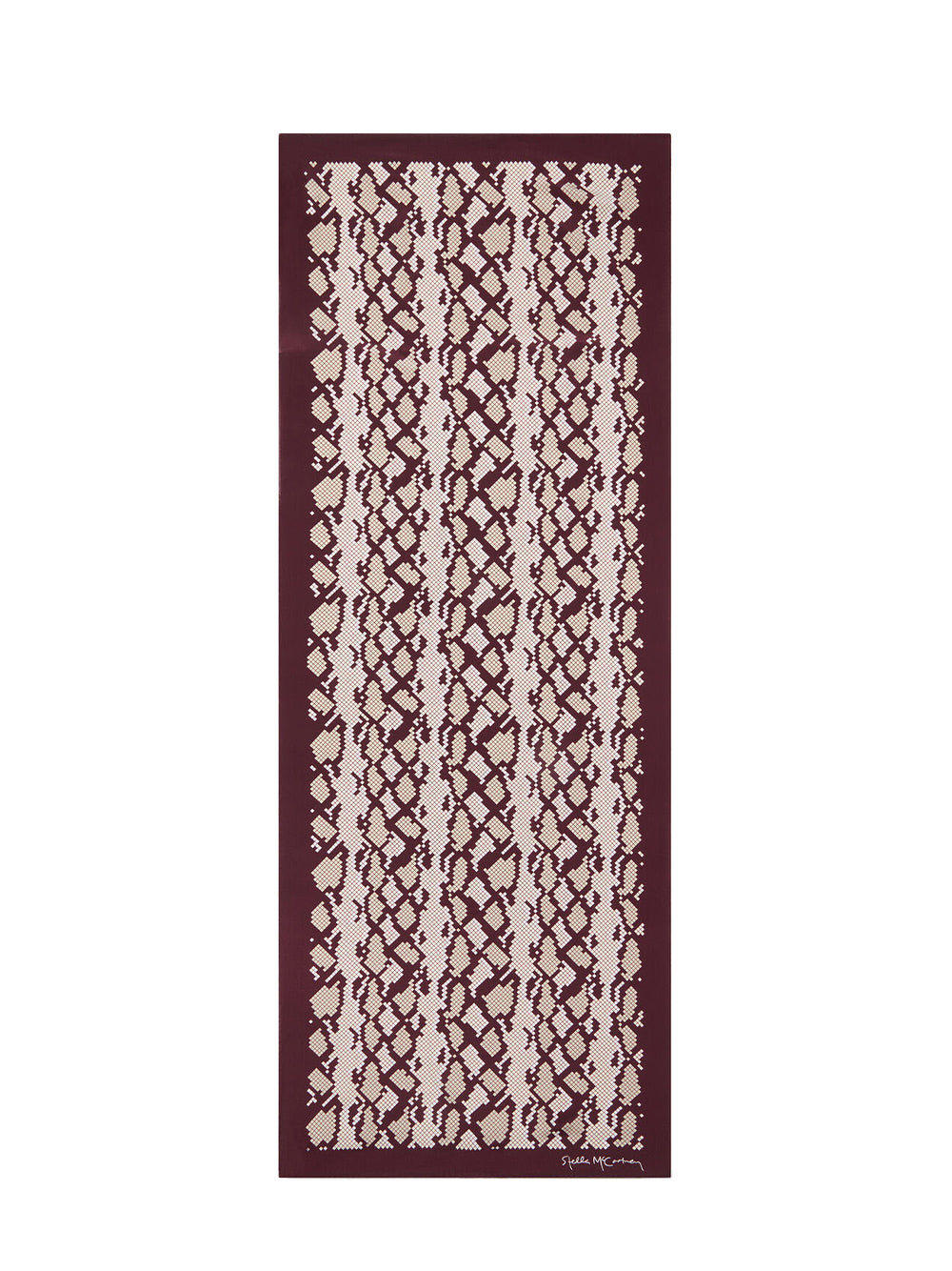 Snake Print Square Scarf Natural