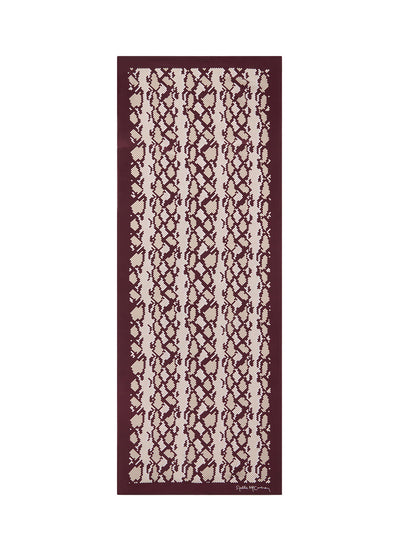 Snake Print Square Scarf Natural