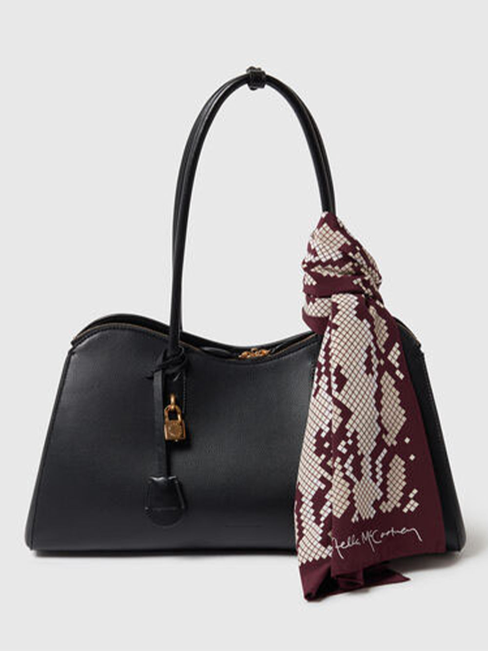 Snake Print Square Scarf Natural