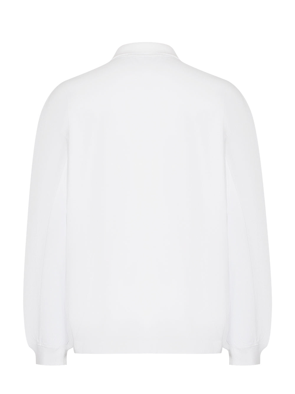 Long Sleeve Polo Tee (Vintage White)