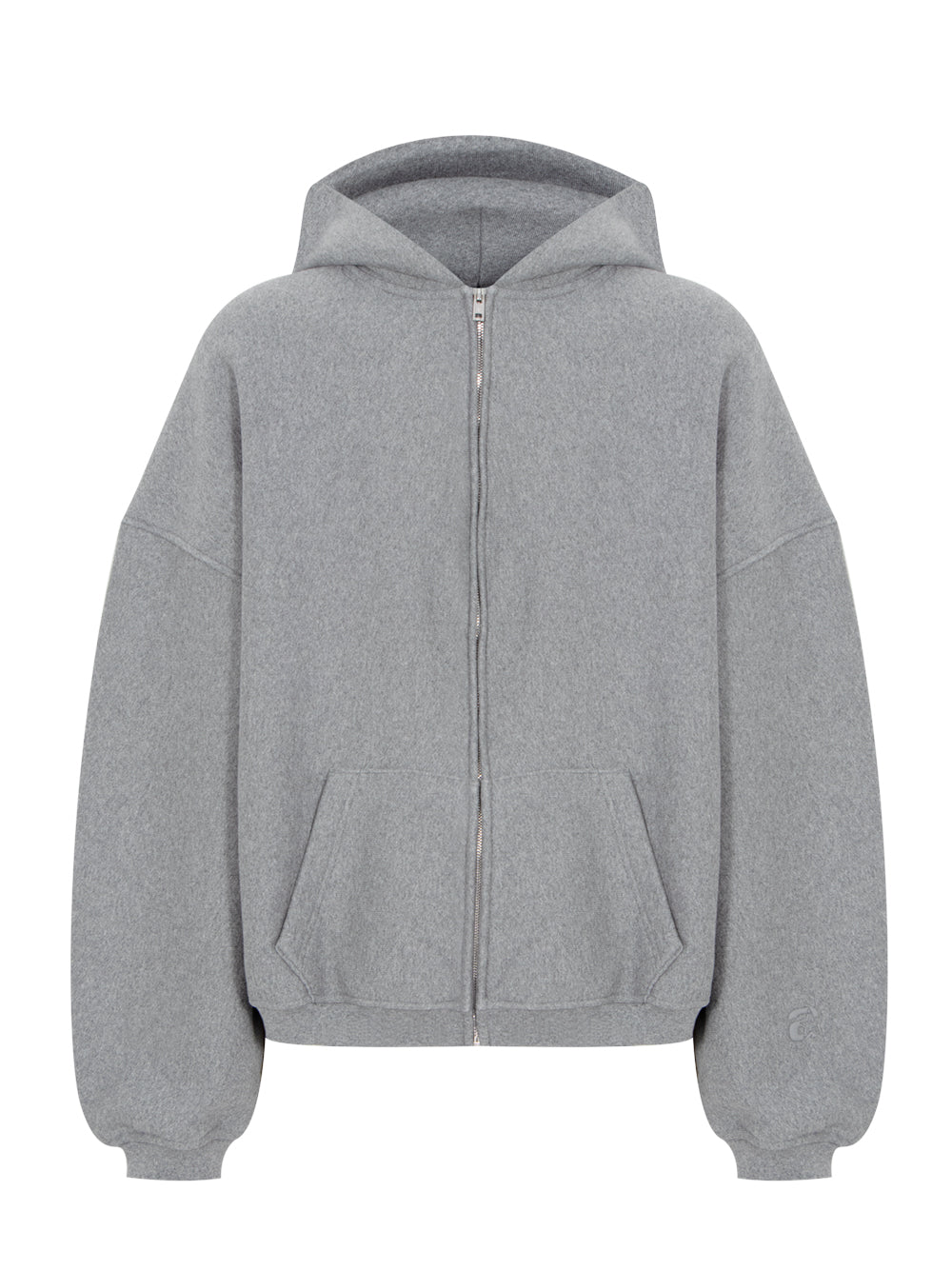 Zip Up Hoodie With Matte Star A Puff Logo Sidewalk