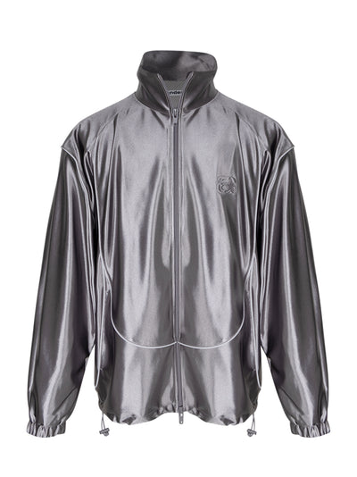Track Jacket W/embossed Log Earl Grey
