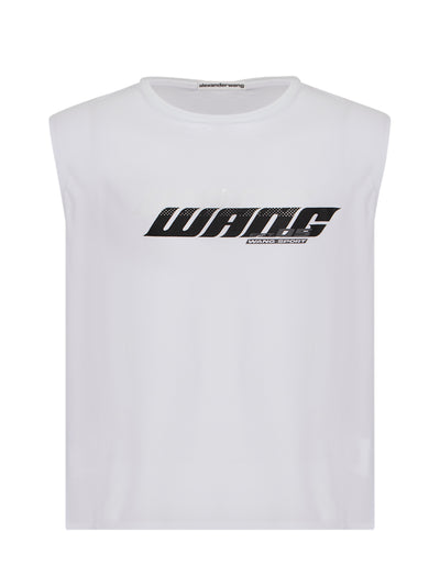 Muscle Tank W/ Graphic Logo White