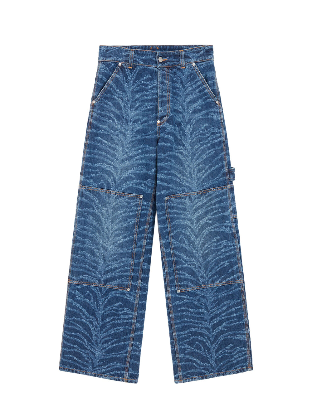 Tiger Wash Cargo Jeans Blue Vintage Denim