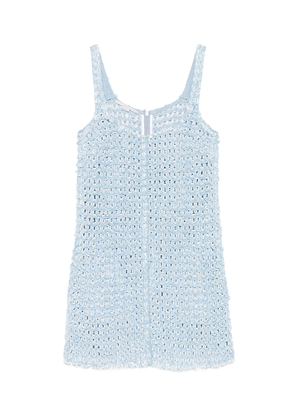 Boucle Denim Mini Dress Light Blue