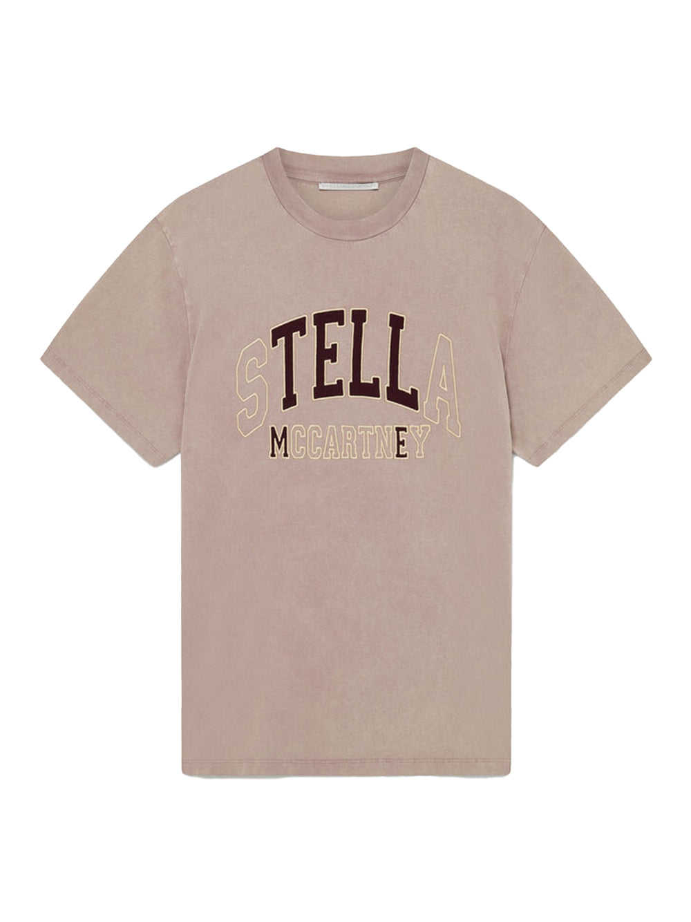 Varsity Logo Washed Cotton T-Shirt Light Taupe