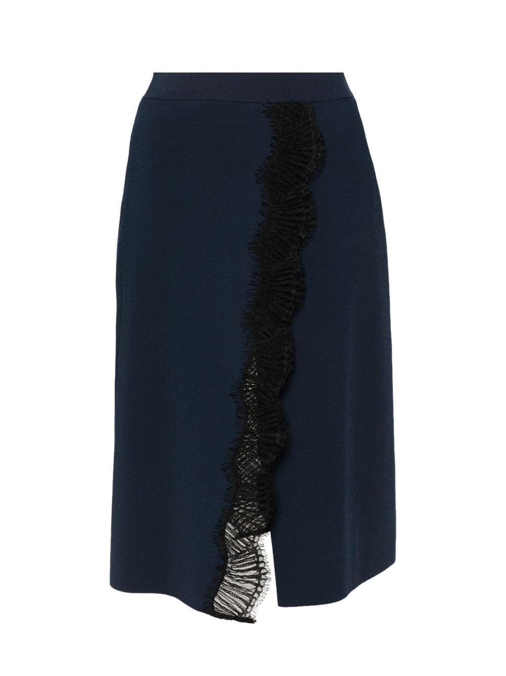 Compact Knit Lace Detailed Ski Navy