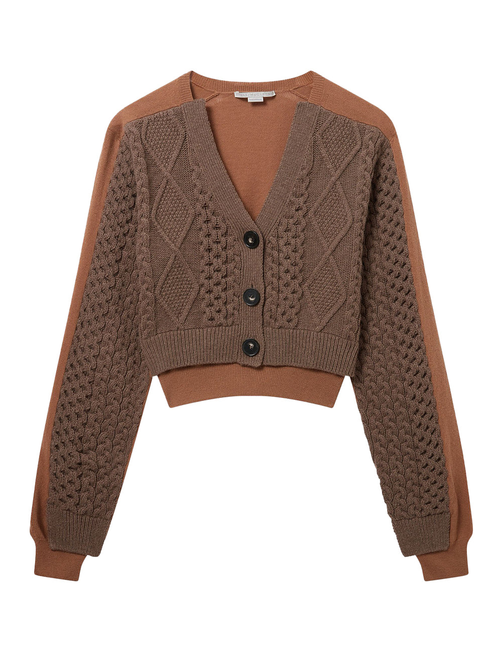 Cut And Sew Cardigan Multi Brown