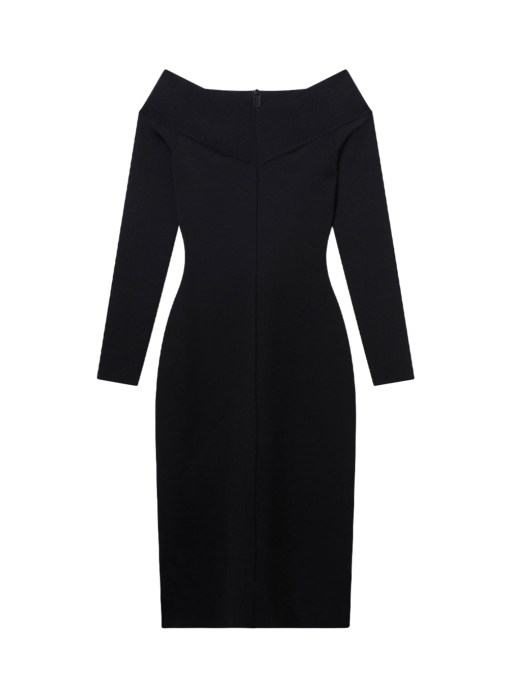 Sheer Long Sleeve Mesh Midi Dress Black
