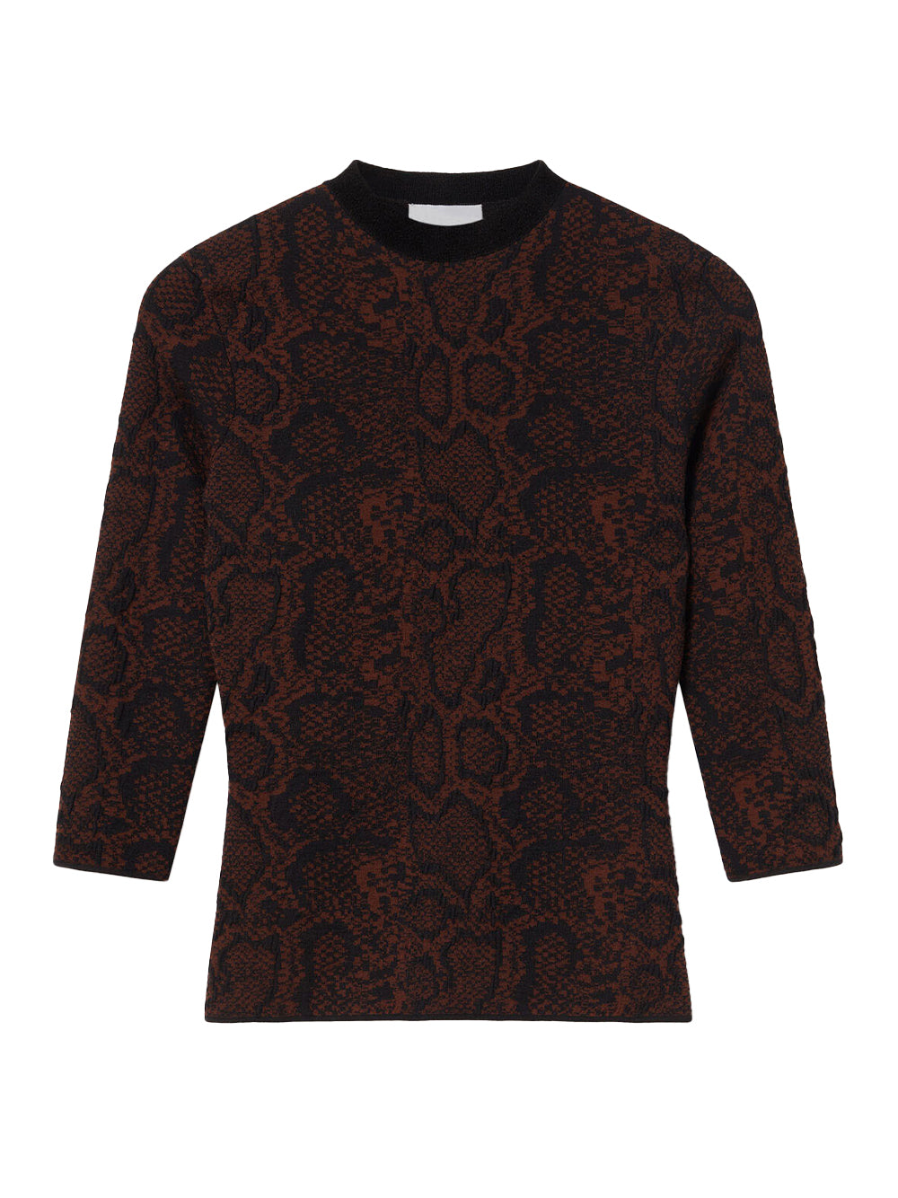 Snake Print Long-Sleeve Jumper Brown/Black
