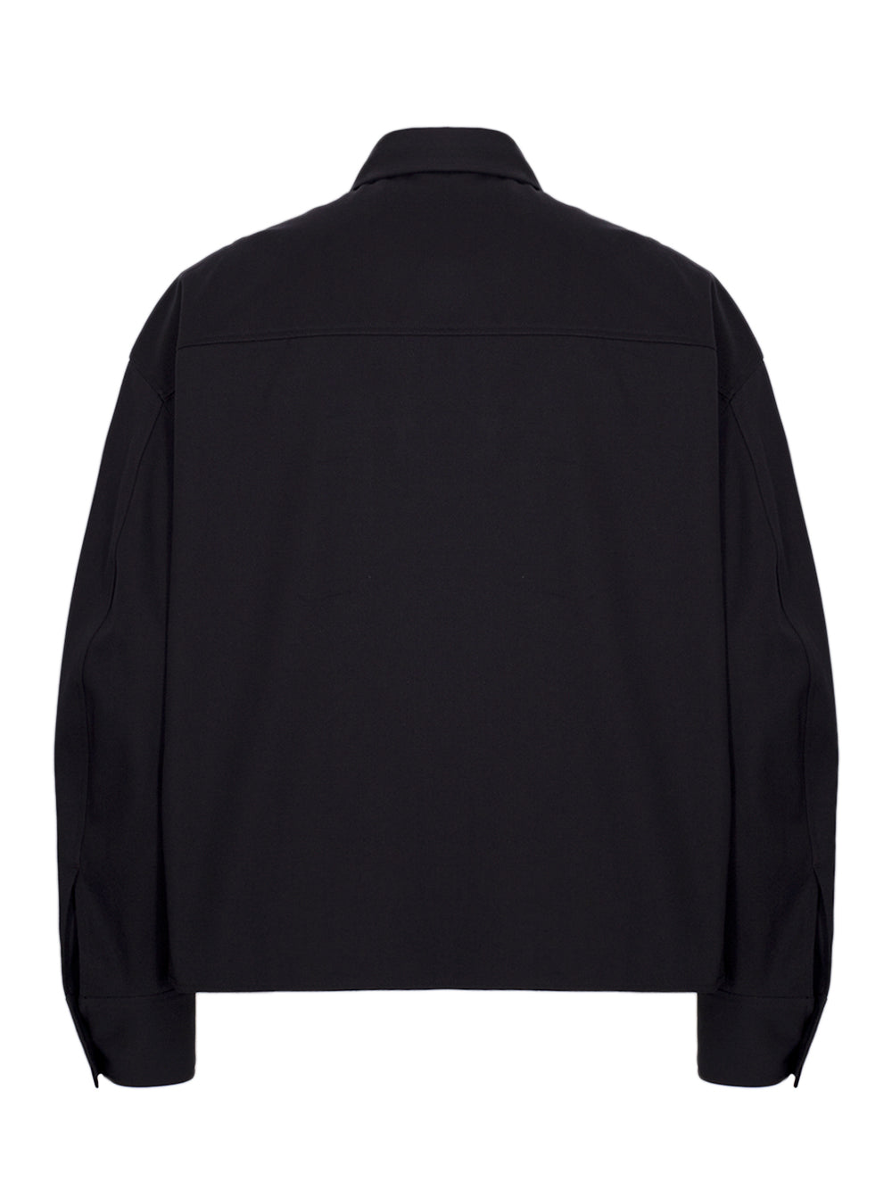 Boxy Cropped Ls Shirt Black