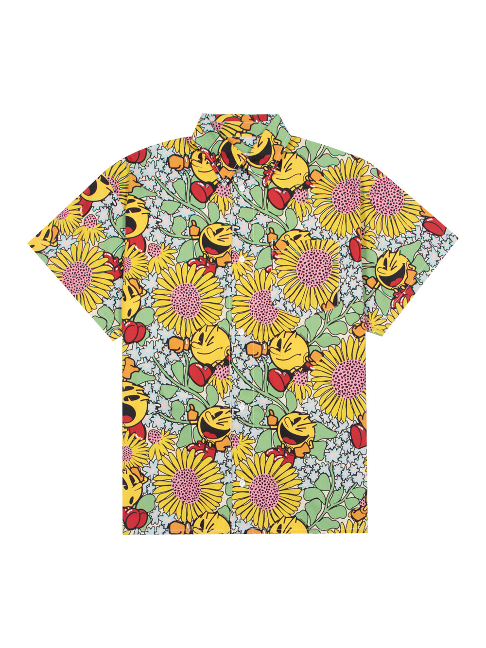 Short Sleeves Printed Shirt 05 Flowers