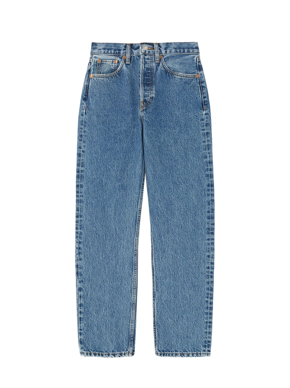 70s High Rise Stove Pipe Jeans (Blue Mere)
