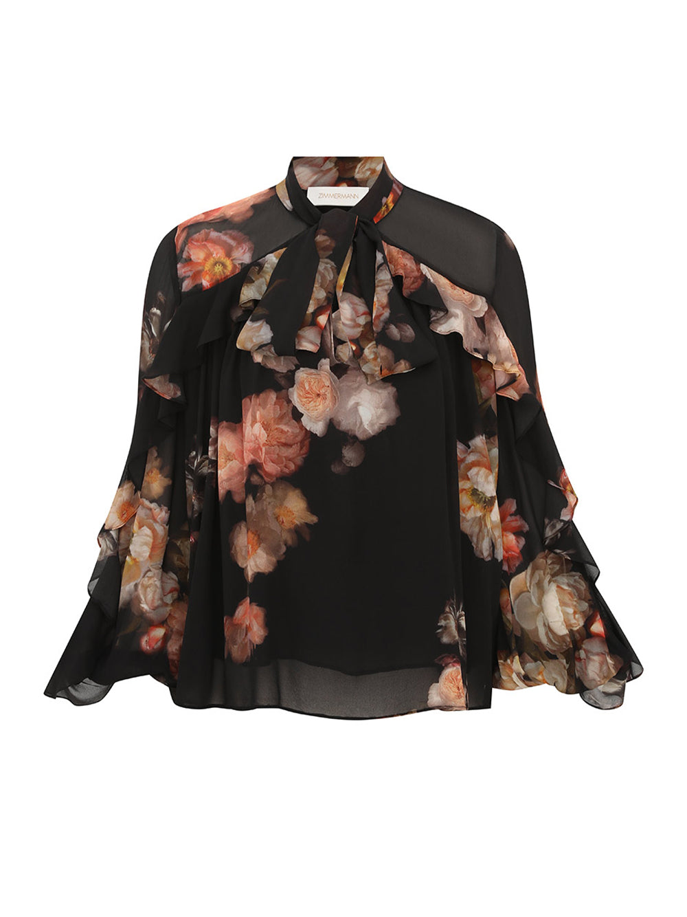 Hypnotic Flutter Blouse Russet Floral