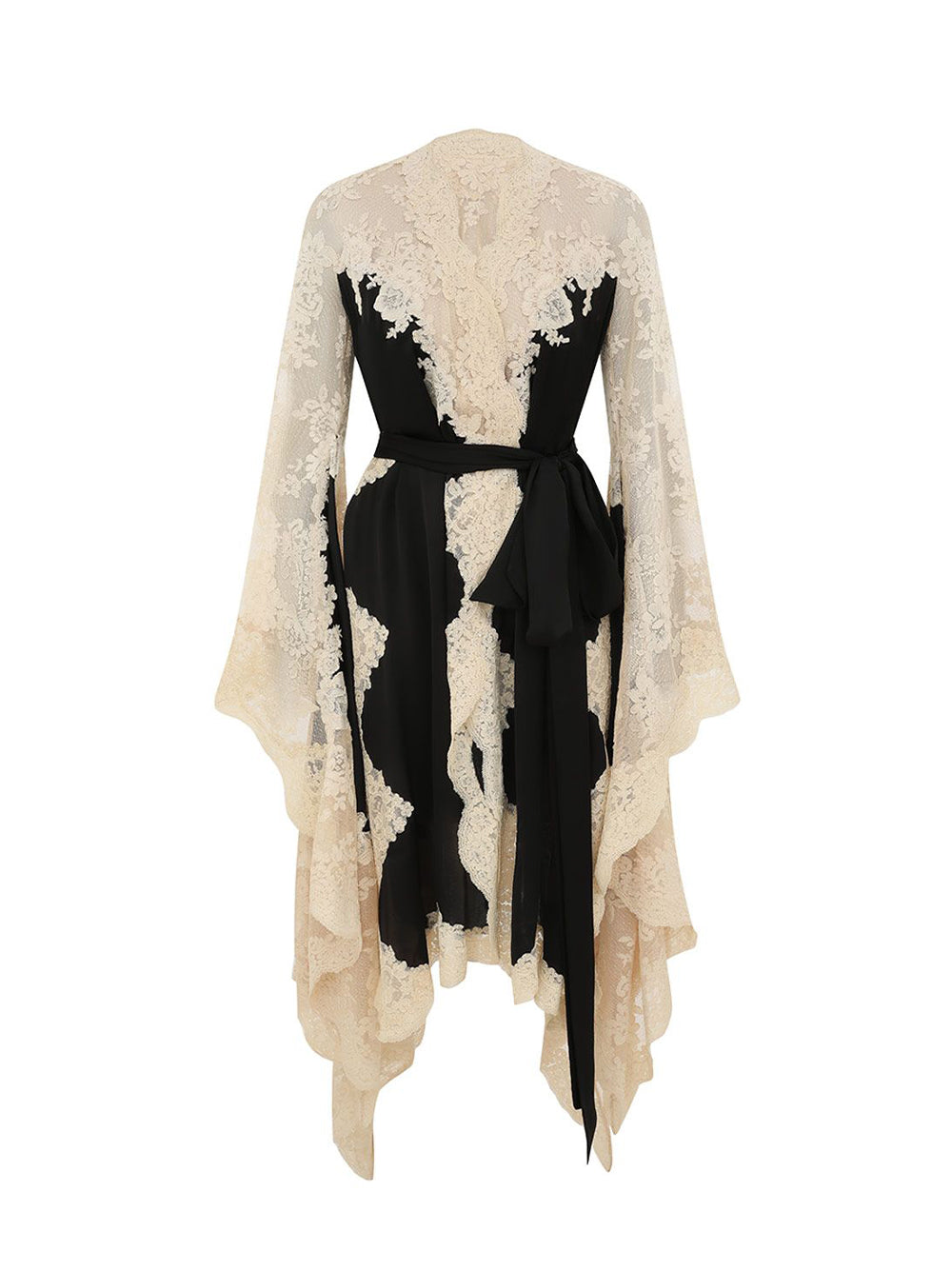 Hypnotic Satin Wrap Dress Black