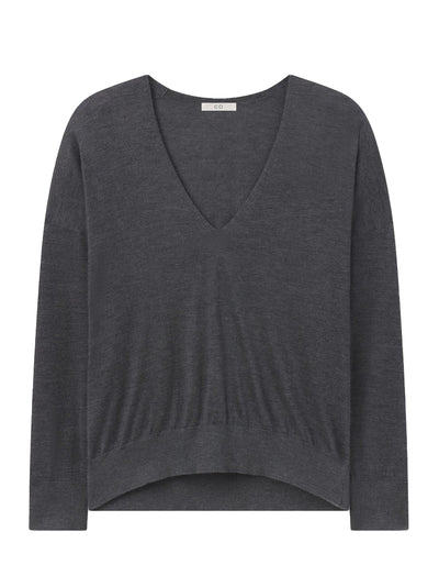 V-neck Sweater Grey