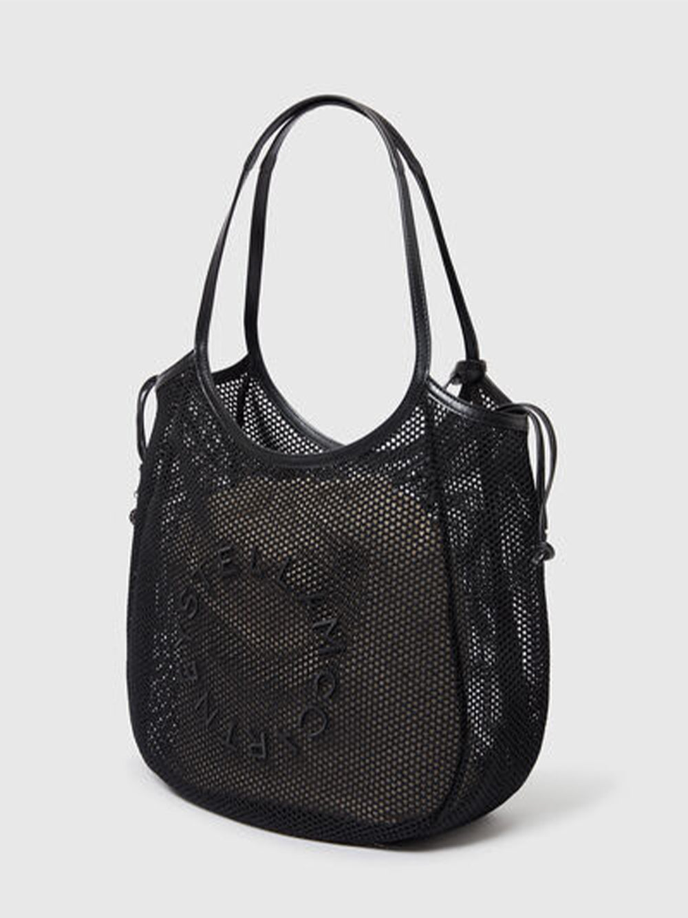 Logo Mesh Hobo Bag (Black)