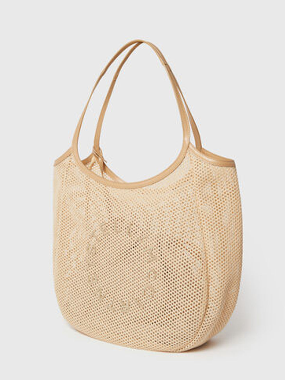 Logo Mesh Hobo Bag (Beige)