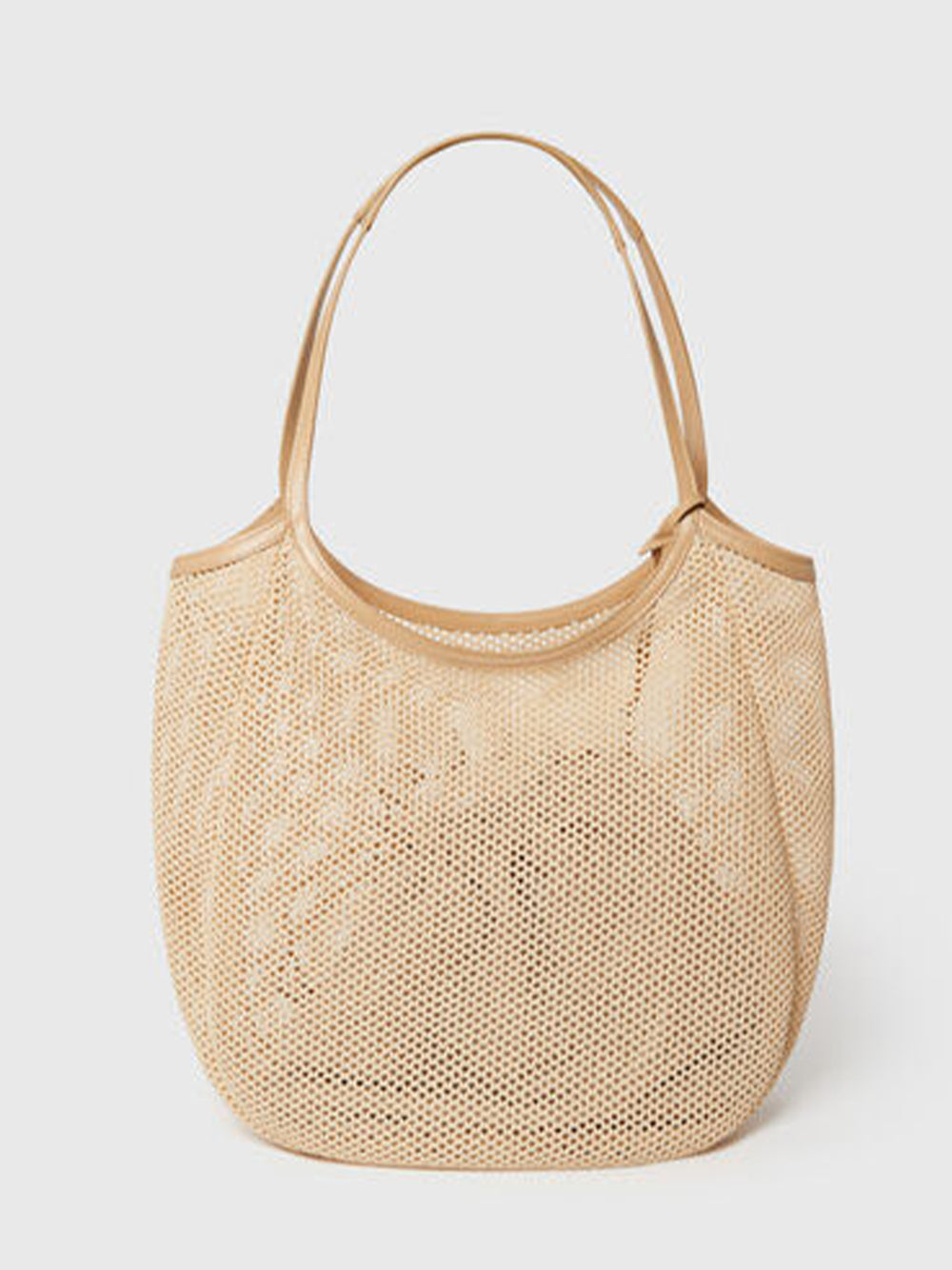 Logo Mesh Hobo Bag (Beige)