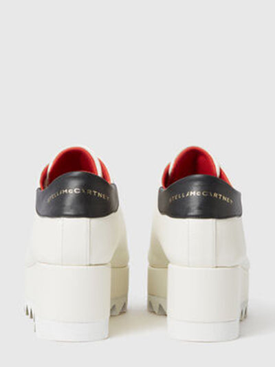 Sneak-Elyse Lace-Up Platforms Ivory