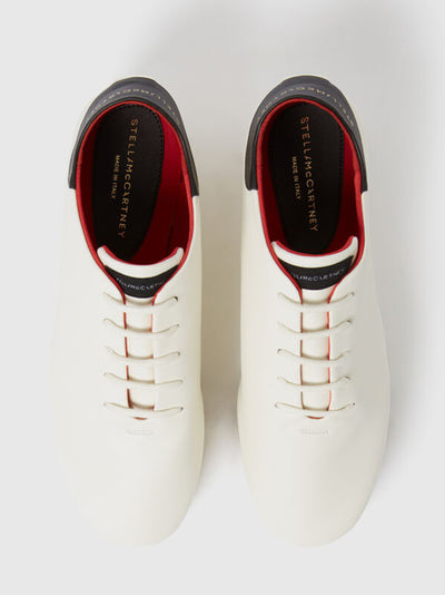 Sneak-Elyse Lace-Up Platforms Ivory