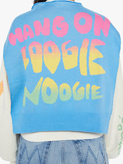 The Bell Sleeve Crop Cardigan (Shreddin Waves)