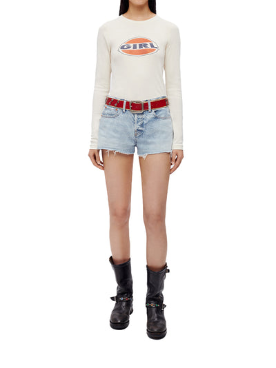 90s Baby Girl Sparkle Long Sleeve Tee (Naked)