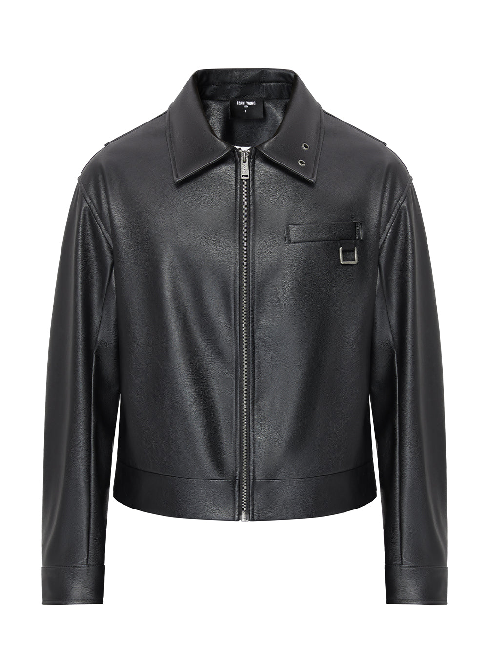 Choices Faux Leather Jacket Black