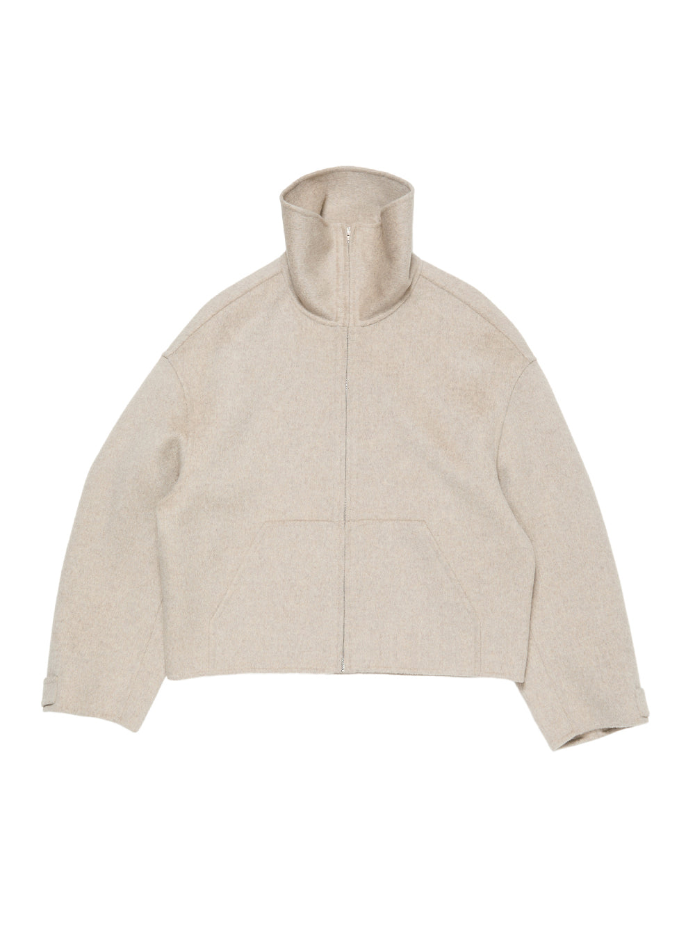 Wool Zip Jacket Oatmeal Melange