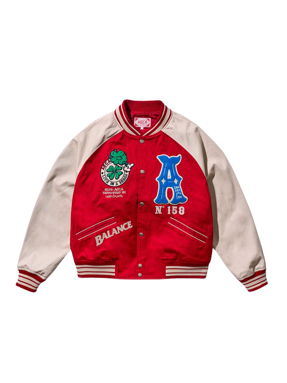 AECA A Clover Boy Varsity Jacket (Red)