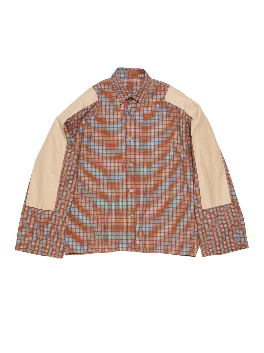 Check Button-Up Shirt Cinnamon (Brown/Teal Blue)