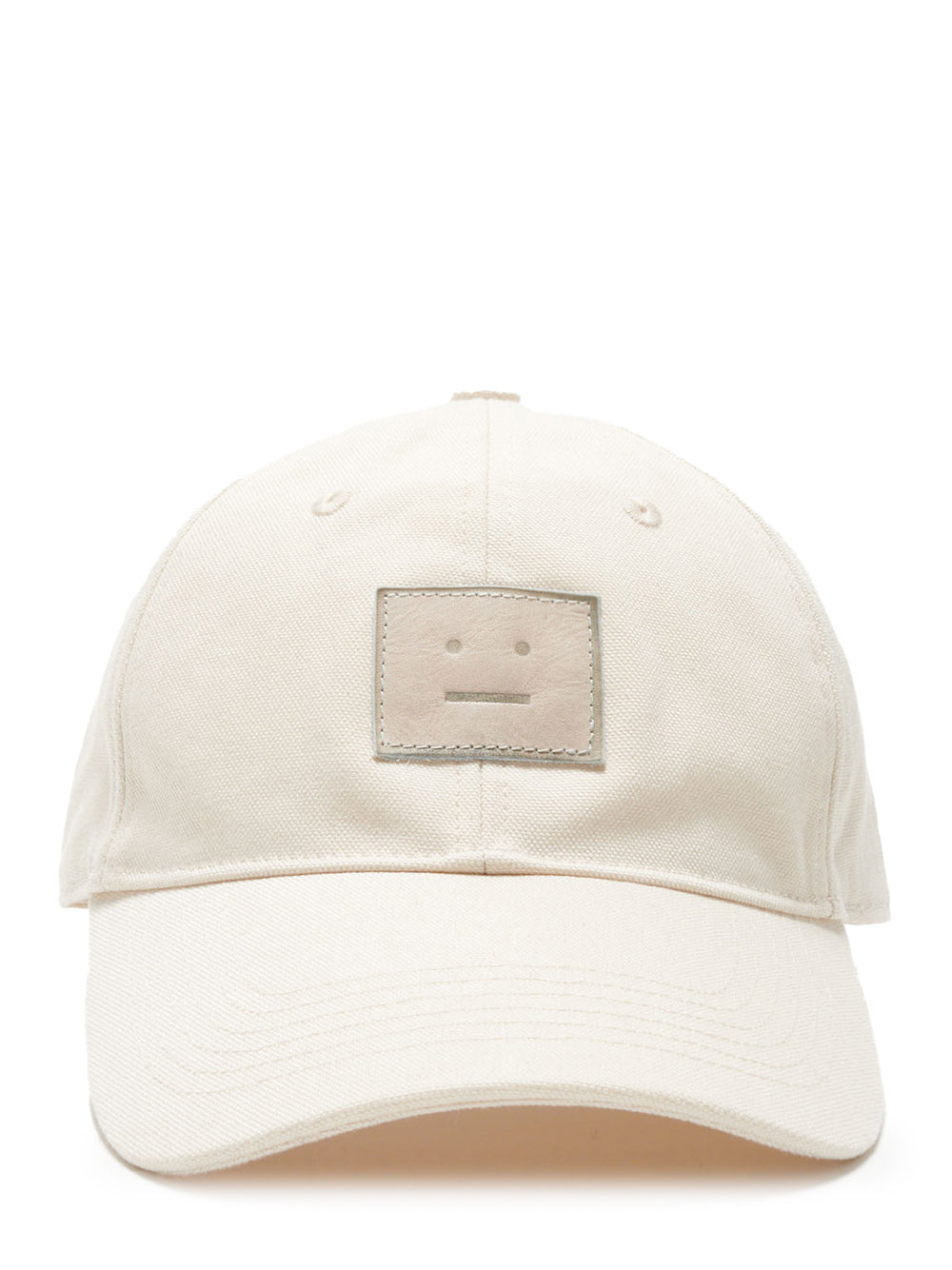 Leather Face Patch Cap (Oatmeal Melange)