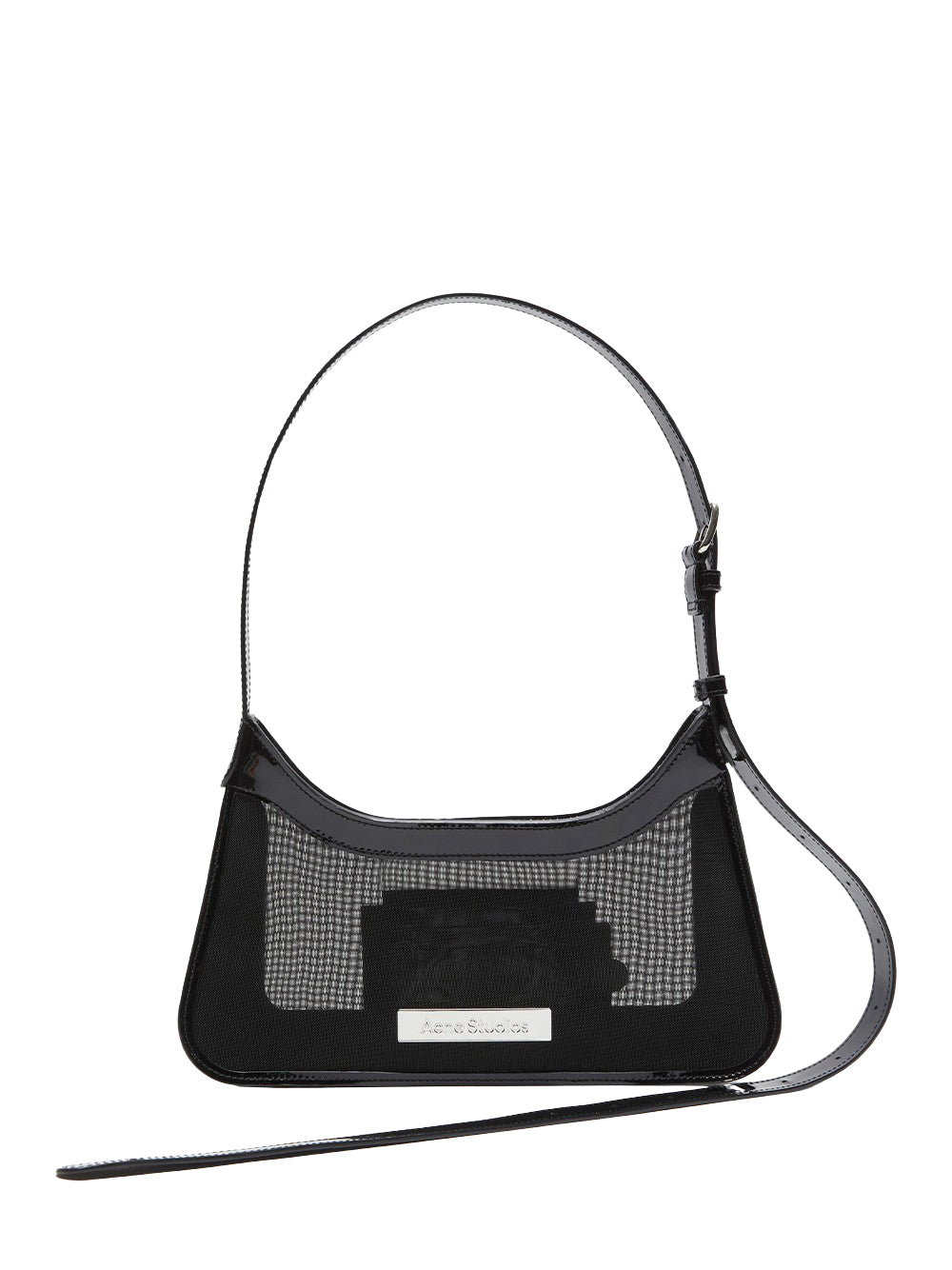 Mini Platt Mesh Shoulder Handbag (Black)