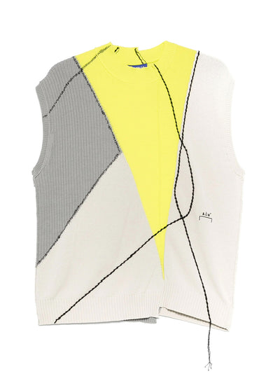 Overstitch Vest Beige