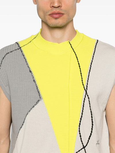 Overstitch Vest Beige