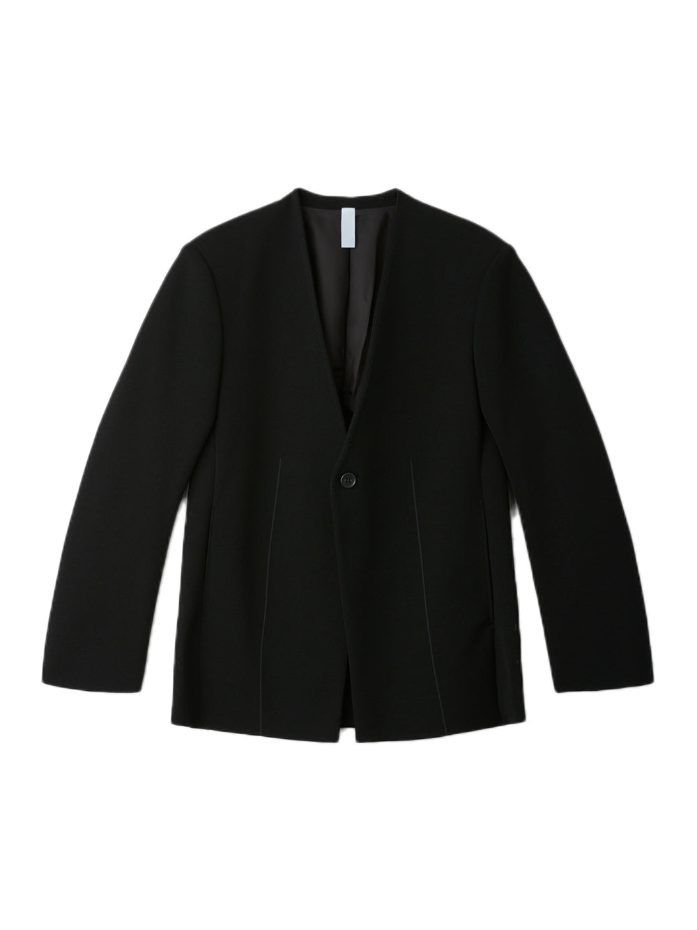 AC Milan Collarless Tailored Jacket (Black)