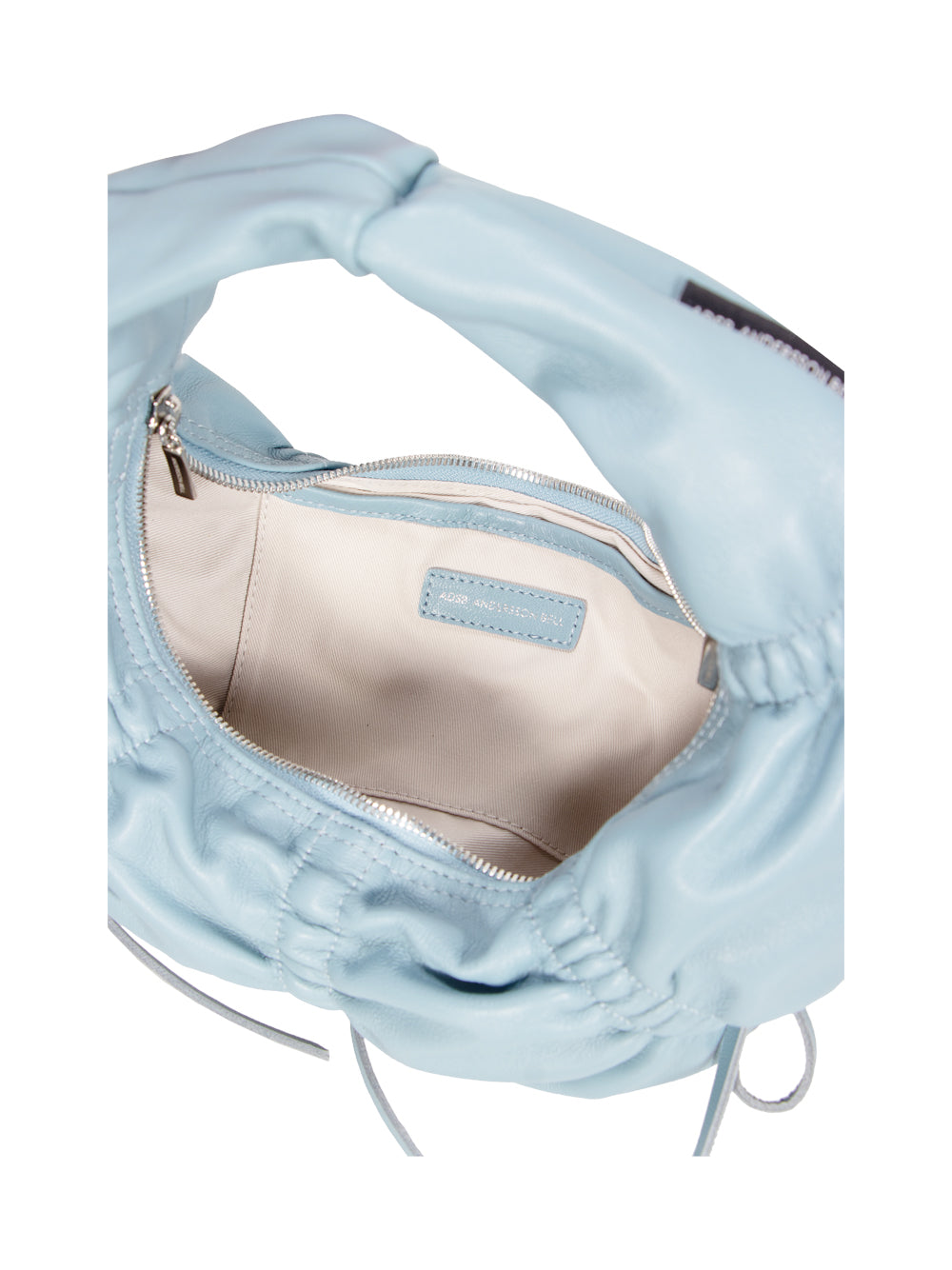 Small Dumpling Leather Bag (Sky Blue)