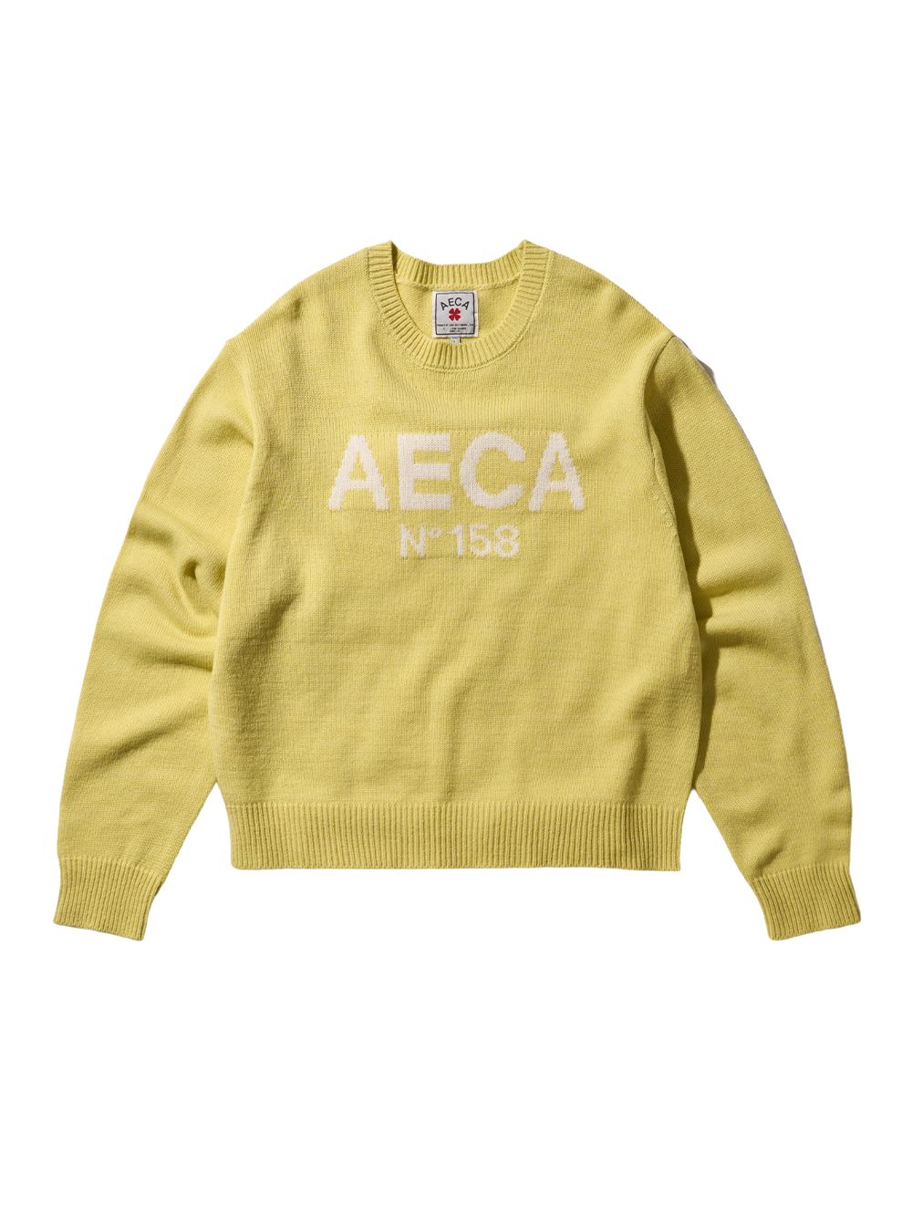 Aeca Big Logo Wool Knit Avocado