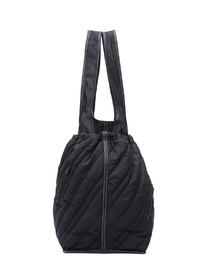 Quilted Market Tote (Black)