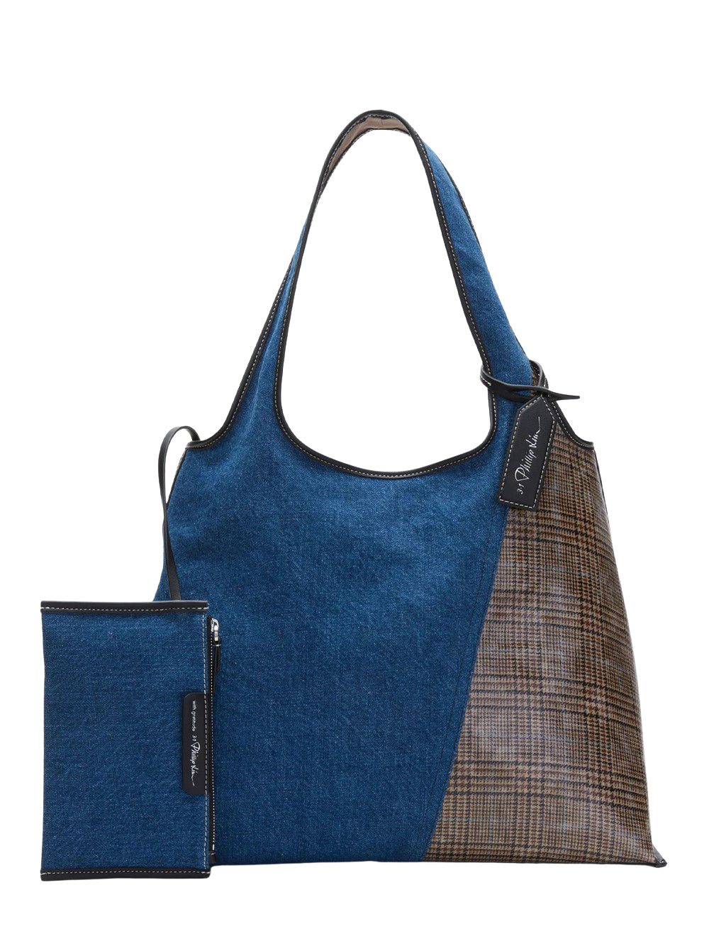 Patchwork Denim Market Tote Indigo Multi