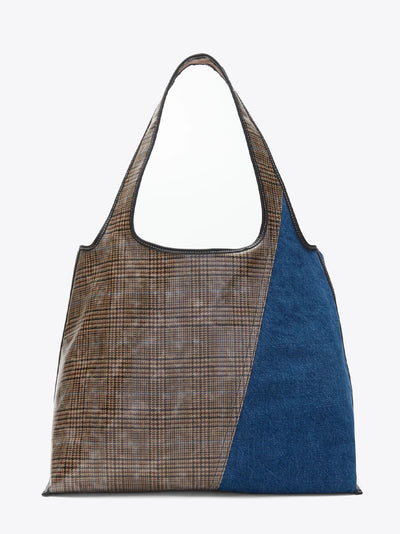 Patchwork Denim Market Tote Indigo Multi